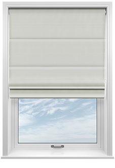 Akoya Faux Silk, Lustre Pure Silver - Roman Blind